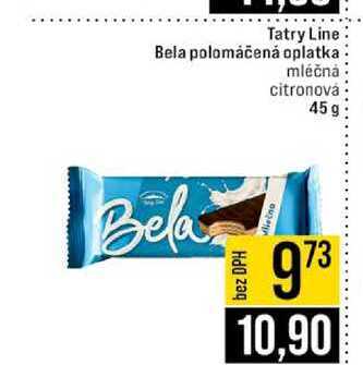 Tatry Line Bela polomáčená oplatka mléčná citronová 45 g