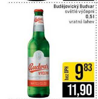 Budějovický Budvar světlé výčepní 0,5l