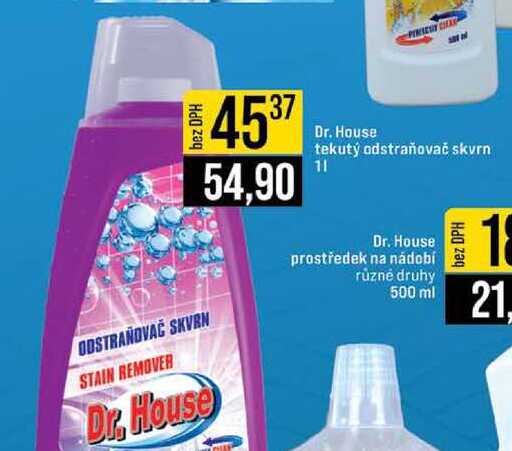 Dr. House prostředek na nádobí různé druhy 500 ml