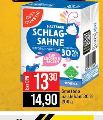Smetana na šlehání 30% 200 g