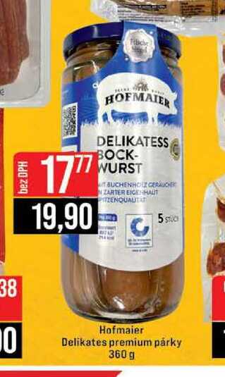Hofmaier Delikates premium párky 360g 