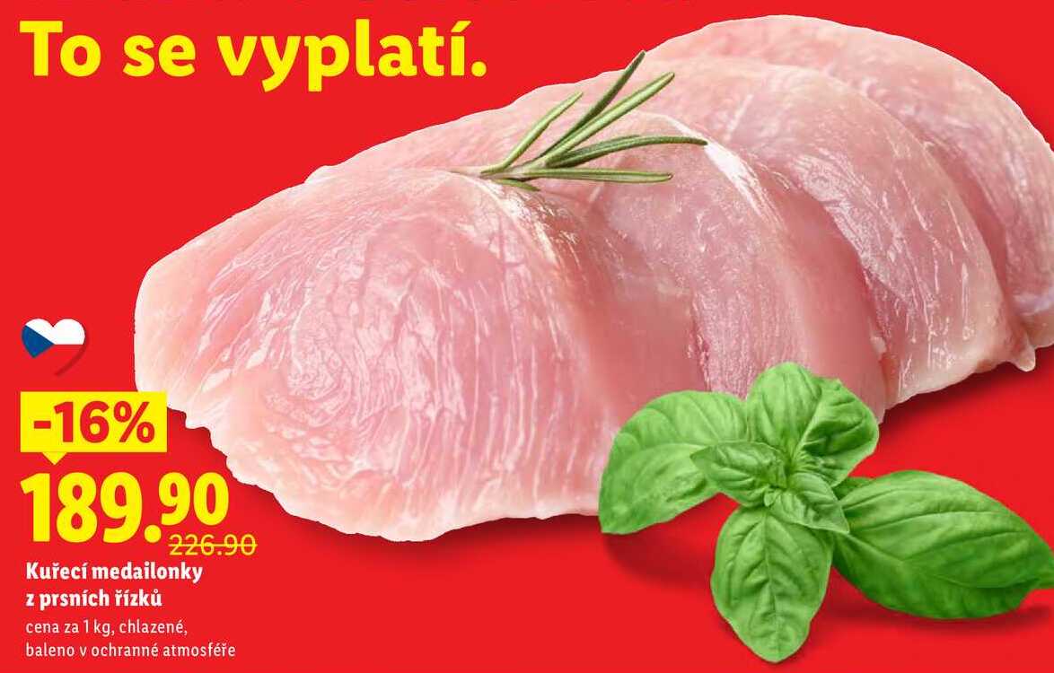 Kuřecí medailonky z prsních řízků, cena za 1 kg