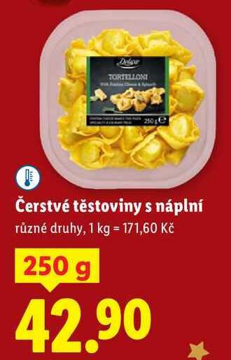 Čerstvé těstoviny s náplní, 250 g