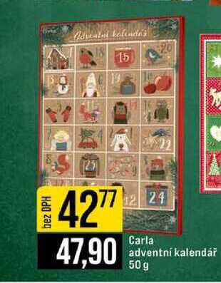 Carla adventní kalendář 50 g