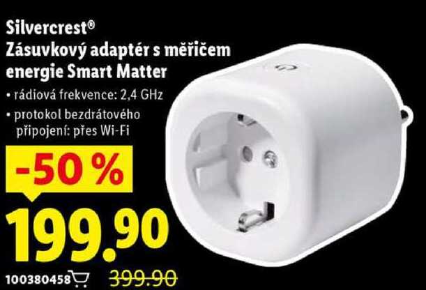 Silvercrest Zásuvkový adaptér s měřičem energie Smart Matter