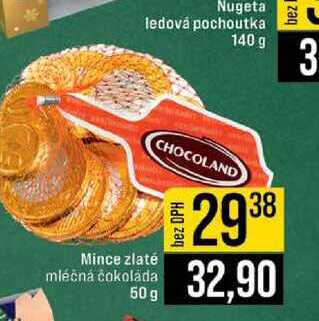 Mince zlaté mléčná čokoláda 50 g 