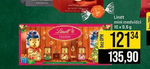 Lindt mini medvídci 10 x 9,6 g 
