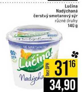 Lučina Nadýchaná čerstvý smetanový sýr různé druhy 140g