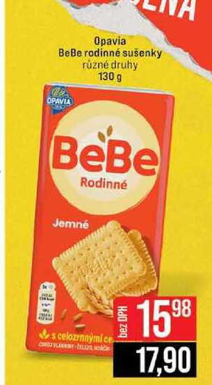 Opavia BeBe rodinné sušenky různé druhy 130 g
