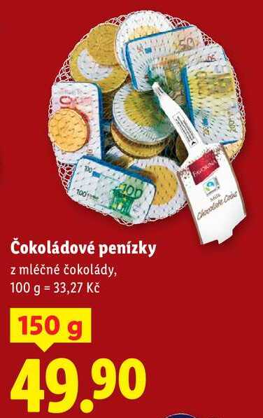 Čokoládové penízky, 150 g
