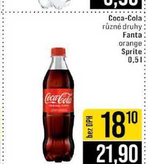 Coca-Cola různé druhy Fanta orange Sprite 0,5l
