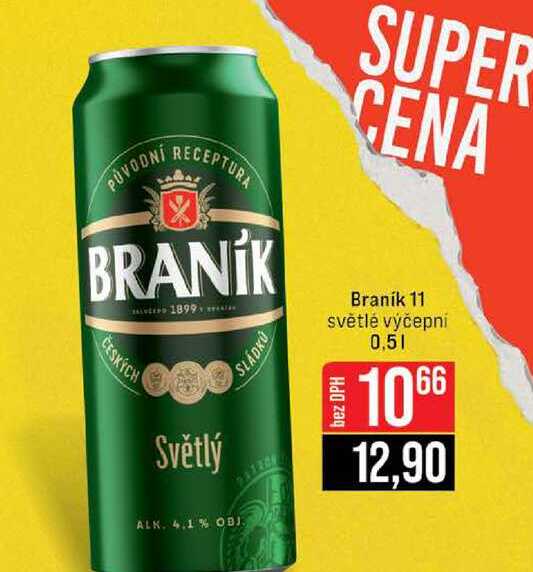 Braník 11 světlé výčepní 0,5l