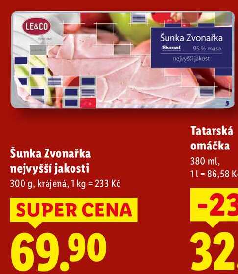 Šunka Zvonařka nejvyšší jakosti, 300 g