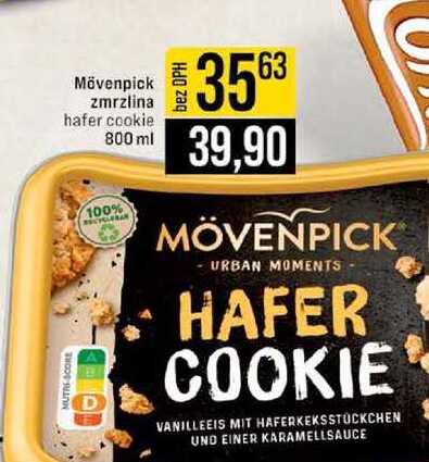 Mövenpick zmrzlina hafer cookie 800 ml