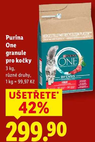 Purina One granule pro kočky, 3 kg