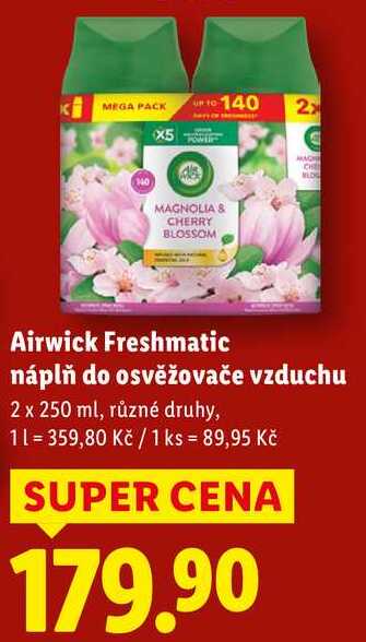 Airwick Freshmatic náplň do osvěžovače vzduchu, 2x 250 ml