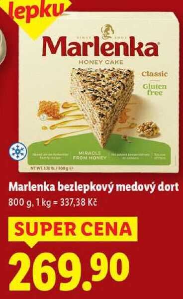 Marlenka bezlepkový medový dort, 800 g