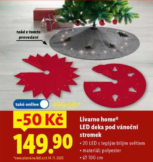 Livarno home LED deka pod vánoční stromek 