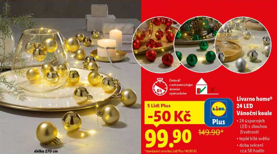 Livarno home 24 LED Vánoční koule