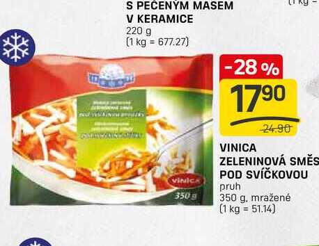 VINICA ZELENINOVÁ SMĚS POD SVÍČKOVOU pruh 350 g mražené 