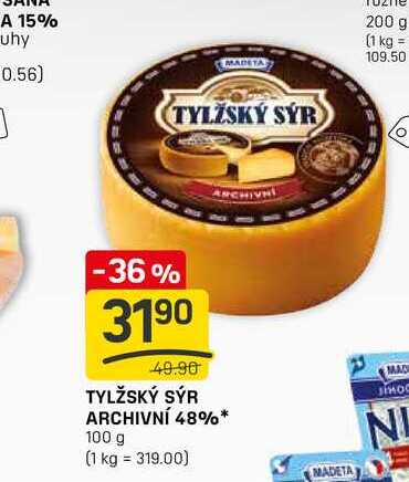 TYLŽSKÝ SÝR ARCHIVNÍ 48% 100 g  