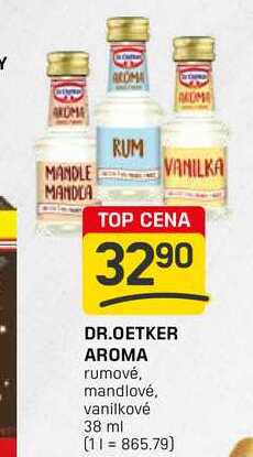 DR.OETKER AROMA rumové, mandlové, vanilkové 38 ml