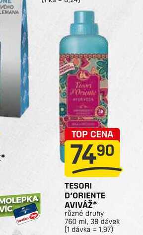 TESORI D'ORIENTE AVIVÁŽ různé druhy 760 ml, 38 dávek