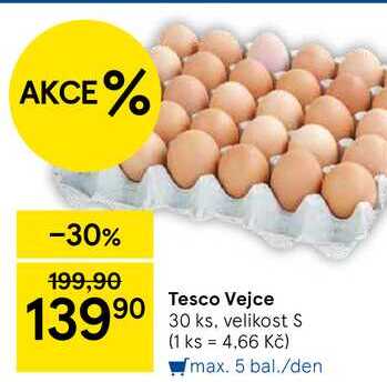 Tesco Vejce, 30 ks, velikost S