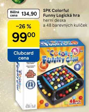 SPK Colorful Funny Logická hra herní deska a 48 barevných kuliček c