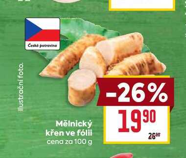 Mělnický křen ve fólii cena za 100 g