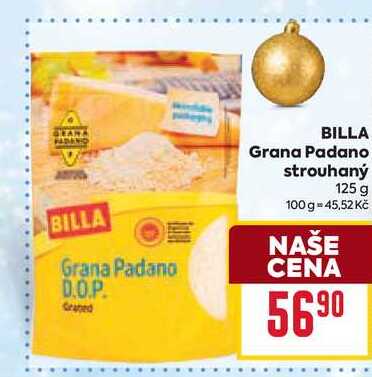 BILLA Grana Padano strouhaný 125 g 