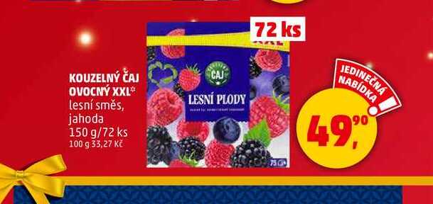 KOUZELNÝ ČAJ OVOCNÝ XXL, 150 g/72 ks