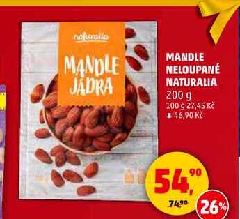 MANDLE NELOUPANÉ NATURALIA, 200 g