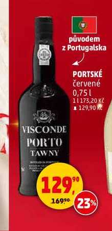 PORTSKÉ červené, 0,75 l