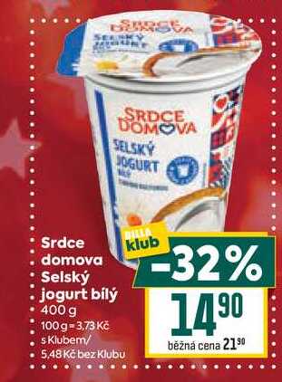 Srdce domova Selský jogurt bílý 400 g