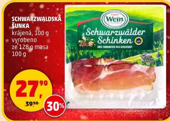 SCHWARZWALDSKÁ ŠUNKA, 100 g 