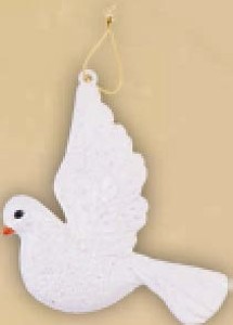 Závěsná ozdoba bílá hrdlička