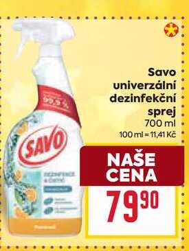Savo univerzální dezinfekční sprej 700 ml