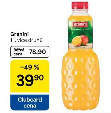 Granini, 1 l, více druhů 