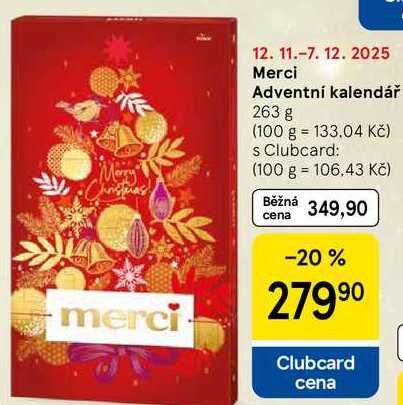 Merci Adventní kalendář, 263 g