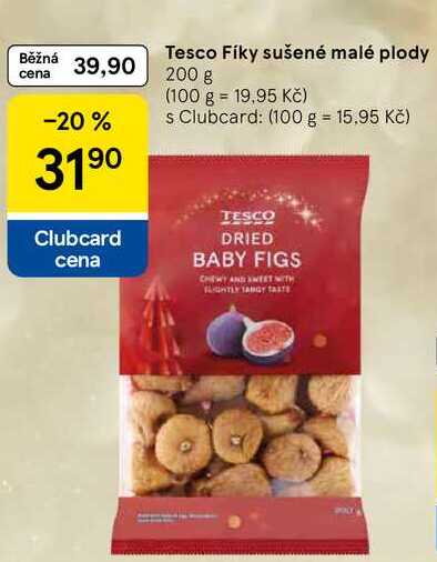Tesco Fíky sušené malé plody, 200 g  