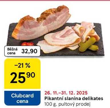 Pikantní slanina delikates, 100 g 