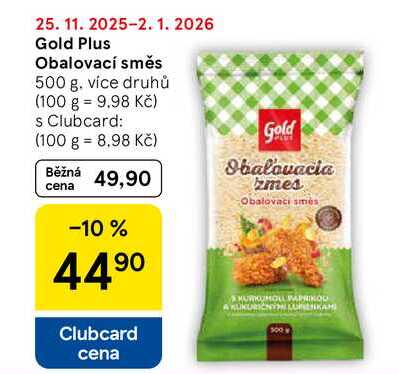 Gold Plus Obalovací směs, 500 g. více druhů 