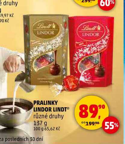 PRALINKY LINDOR LINDT, 137 g