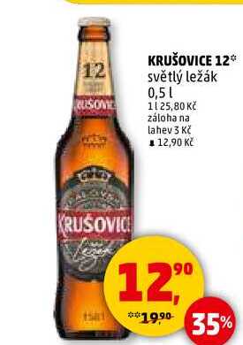 KRUŠOVICE 12 světlý ležák, 0,5 l