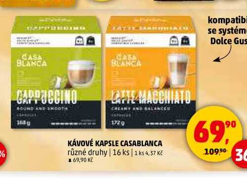 KÁVOVÉ KAPSLE CASABLANCA, 16 ks