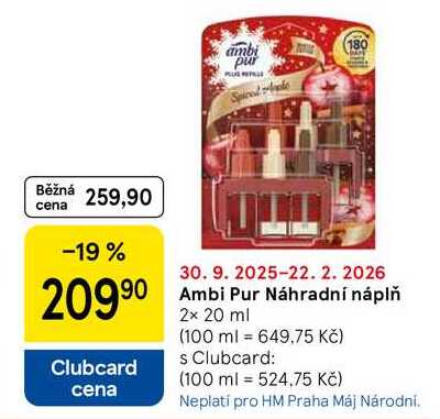 Ambi Pur Náhradní náplň, 2 x 20 ml Tesco