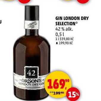 GIN LONDON DRY SELECTION, 0,5 l