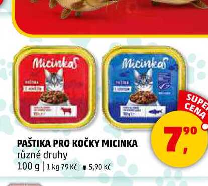 PAŠTIKA PRO KOČKY MICINKA, 100 g