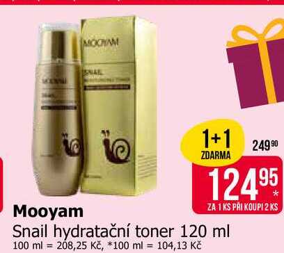 Mooyam Snail hydratační toner 120 ml 